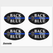 STEUN DE POLITIE BUMPERSTICKER OVALE STICKER (Vel)