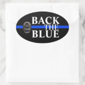 STEUN DE POLITIE BUMPERSTICKER OVALE STICKER (Tas)
