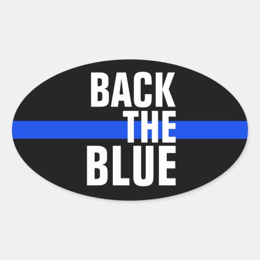 STEUN DE POLITIE BUMPERSTICKER OVALE STICKER (Voorkant)
