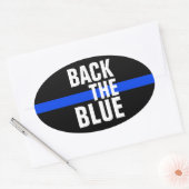 STEUN DE POLITIE BUMPERSTICKER OVALE STICKER (Envelop)