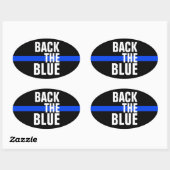 STEUN DE POLITIE BUMPERSTICKER OVALE STICKER (Vel)