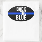 STEUN DE POLITIE BUMPERSTICKER OVALE STICKER (Tas)