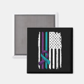 Steun de Preventie van Zelfmoord Amerikaanse Vlag Magneet (Voorkant / Achterkant)