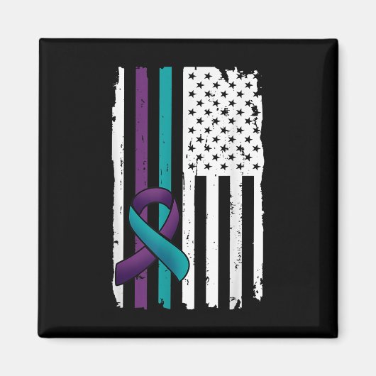 Steun de Preventie van Zelfmoord Amerikaanse Vlag Magneet (Voorkant)