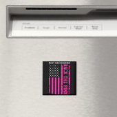Steun De Roze Amerikaanse Vlag Borstkanker Magneet (Insitu (Vaatwasser))