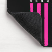 Steun De Roze Amerikaanse Vlag Borstkanker Muismat (Hoek)