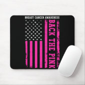 Steun De Roze Amerikaanse Vlag Borstkanker Muismat (Met muis)