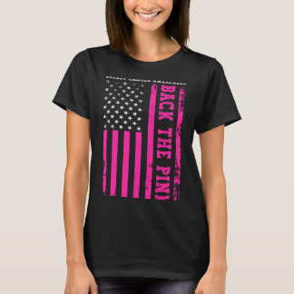 Steun De Roze Amerikaanse Vlag Borstkanker T-shirt