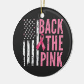 Steun de Roze Borstkanker Bewustzijnsmaand  Keramisch Ornament (Links)