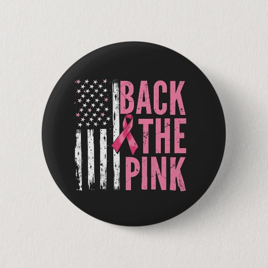 Steun de Roze Borstkanker Bewustzijnsmaand Ronde Button 5,7 Cm (Voorkant)