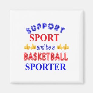 Steun de sport en wees een basketbalsporter magneet