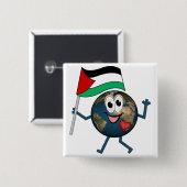 Steun de staat Palestina Vierkante Button 5,1 Cm (Voorkant /achterkant)