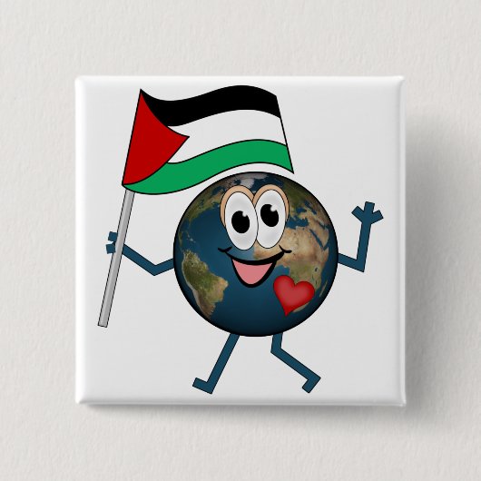 Steun de staat Palestina Vierkante Button 5,1 Cm (Voorkant)