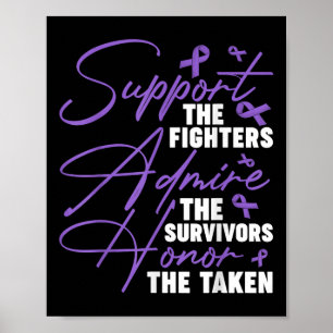 Steun de strijders Cystic Fibrosis Awareness PUR Poster
