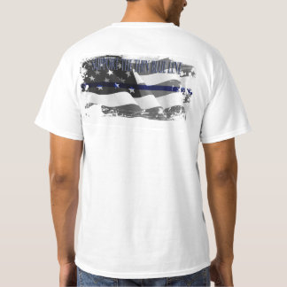 STEUN DE THIN BLAUWE LIJN MANNEN T-SHIRT