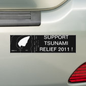 STEUN DE TSUNAMI-HULP BUMPERSTICKER (Op auto)