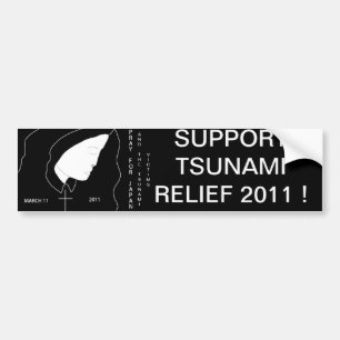 STEUN DE TSUNAMI-HULP BUMPERSTICKER