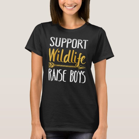 Steun de Wilde Wereld Raise Boys Moederdag T-shirt (Voorkant)
