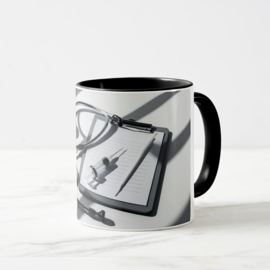 "Steun degenen die de zorg" Mok Special (Voorkant rechts)