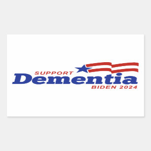Steun Dementie Biden 2024 Rechthoekige Sticker