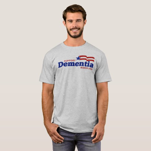 Steun Dementie Biden 2024 T-shirt (Voorkant volledig)
