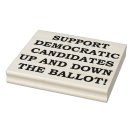 STEUN DEMOCRATISCHE KANDIDATEN... RUBBERSTEMPEL