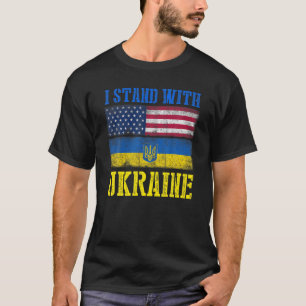 Steun die ik sta voor de Oekraïense Amerikaanse FL T-shirt