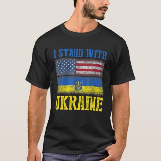 Steun die ik sta voor de Oekraïense Amerikaanse FL T-shirt (Voorkant)