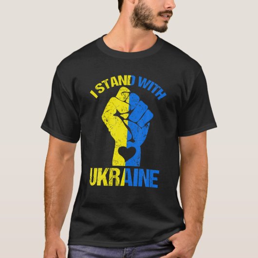 Steun die ik sta voor Oekraïne Puck Futin Ukraine T-shirt (Voorkant)