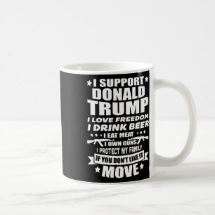 Steun Donald Trump I Love Freedom I Drink Beer Koffiemok