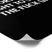 Steun een mensenrecht om de grappige feministe op  poster (Hoek)