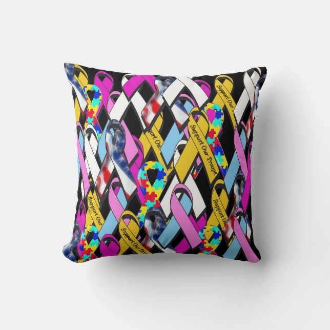 Steun een Oorzaak Pillow Kussen (Voorkant)