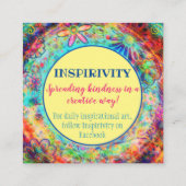 “Steun elkaar” Inspirivity Vriendelijkheid kaarten Vierkante Visitekaartje (Achterkant)