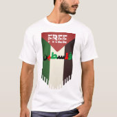 Steun en Vrije Palestijnse Vlag T-shirt (Voorkant)