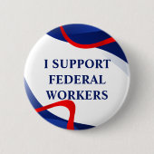 Steun Federale Arbeiders Anti Trump Accessoire Ronde Button 5,7 Cm (Voorkant)