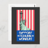 Steun federale werknemers briefkaart (Voorkant / Achterkant)