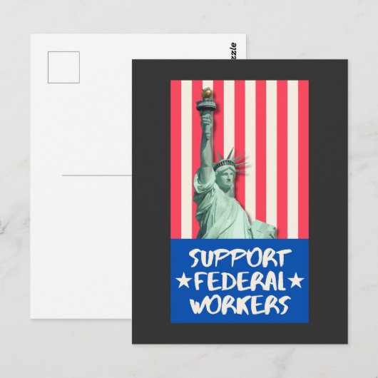 Steun federale werknemers briefkaart (Voorkant / Achterkant)