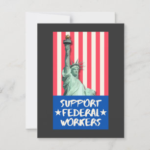 Steun federale werknemers briefkaart