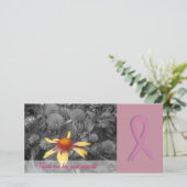 Steun Fotokaart Borstkanker Bewustzijn Bedankkaart (Staand voorkant)