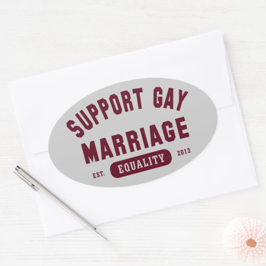 Steun Gay Marriage Equality Sticker (Envelop)