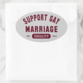 Steun Gay Marriage Equality Sticker (Tas)