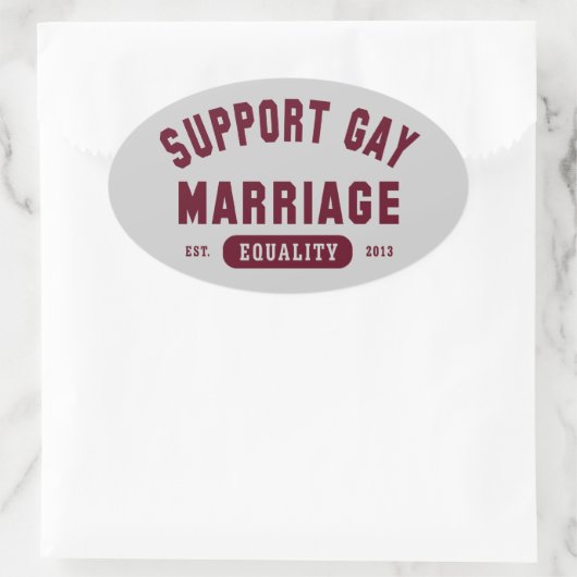 Steun Gay Marriage Equality Sticker (Tas)