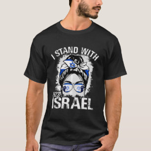 Steun Gebed voor Israël Vlag 2023 Free I Stand Wit T-shirt