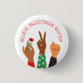 Steun "Geloof Palestijnse vrouwen" Ronde Button 3,2 Cm (Voorkant)