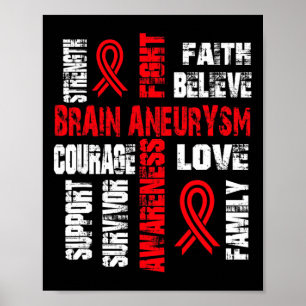 Steun Geloven En Vecht Tegen Hersenaneurysma Poster