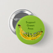 Steun groene erwten dieren aap Button pop (Voorkant /achterkant)