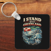 Steun Groenland Sleutelhanger (Voorkant)