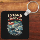 Steun Groenland Sleutelhanger (Achterkant)
