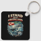 Steun Groenland Sleutelhanger (Achterkant)