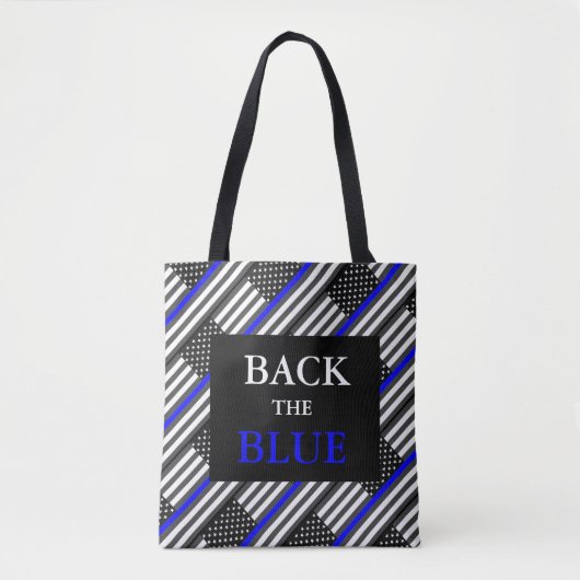 STEUN HET BLAUW TOTE BAG (Voorkant)